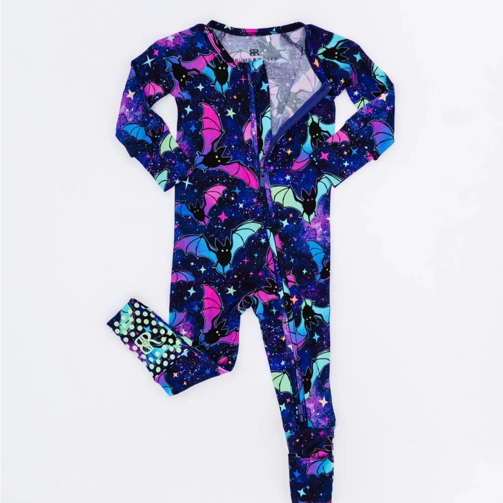 Bums and Roses Bat Attitude Convertible Romper + Headband